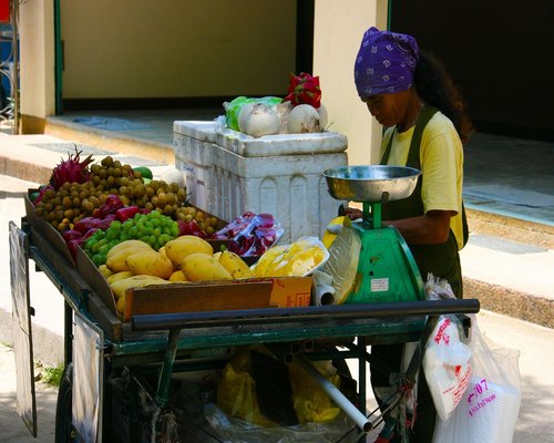 fresh local vegetables and fruits